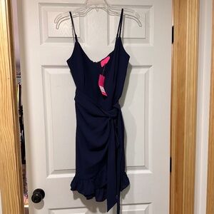 NWT Lilly Puliter Alisa Dress True Navy Size 14